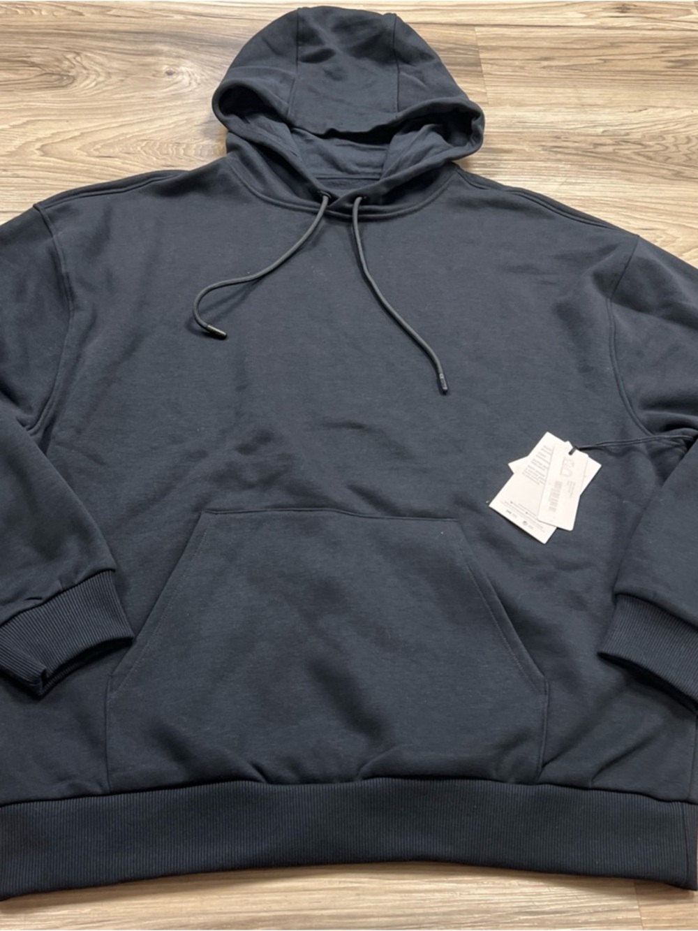 Kyodan Oversized Fleece Pullover Hoodie Black Men’s Size Large $58 NWT